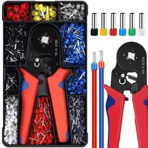 Crimping Tool Kit with 1200pcs Wire Connectors,Tube Terminal Connectors Set for Home circuits, automotive parts