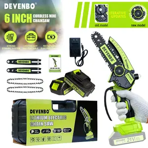 Mini Chainsaw Cordless 6 Inch Safety Guard,Compact and Portable for Landscaping, Trimming Hedges Power Tools -Electric Hedge Trimmer,tool box  Heavy Duty Cutting Lawn