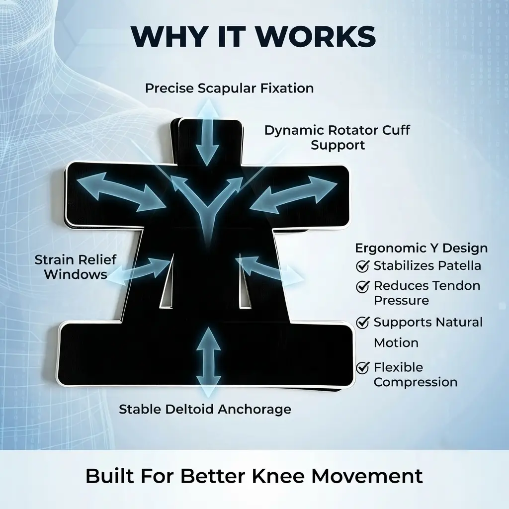 Unisex Cotton Pre-Cut Waterproof Y-Shape Kinesiology Shoulder Support Tape (10pcs Pack) - Athletic Compression Wrap for Gym/Swim, Outdoor Sports