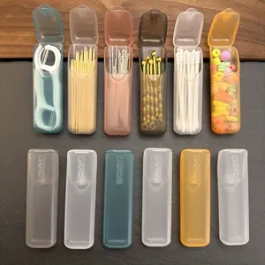 4 Piece Mini Portable Storage Boxes, Random Color, Small Parts Organizer for Travel Toothpicks Floss Pills Jewelry, Organizer for Small Items, Durable Multi-Functional