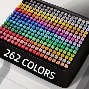 168 Colors Dual-Ended Art Markers Set, Double Tipped Markers, Art Markers Pen, Coloring Book Markers, Water-Based Ink, Large Tip for Coloring, Fine Tip for Outlining, Adult Artists' Comfort Grip