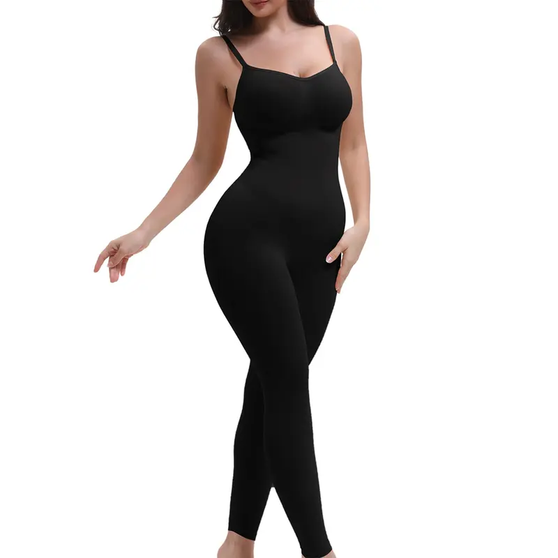 SHAPERX  Full Body Shapewear Tummy Control High Waisted Leggings Stretchy Bodysuit Black Sculpting