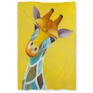 360 stand Microfiber Breathable Twin Extra-Long Duvet Cover - Retro Vibe Giraffe Animal Art Bedding for Twin-Size Beds, Giraffe Print, Extra-Long Duvet Covers, Graphic Duvet Covers