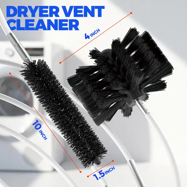Dryer Vent Cleaner Fireplace Chimney Lint Brush, Synthetic Brush Lint Remove, Dryer Vent Cleaner Tools Dust Suction Machine Deep Cleaning Machine, Handheld Cordless Vacuum