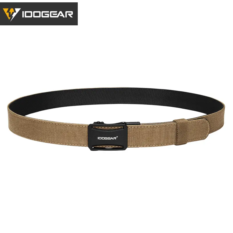 IDOGEAR Male 1.25 inches EDC Heavy-Duty Nylon CCW Ratchet Belt with Ergonomic, Breathable Design, Nickel-Free Quick-Adjust Buckle for IWB/OWB Carry 3443, Quick Adjustments, Belts, Tactical Accessories, Resist Sagging, Stepless Adjustment