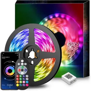 Led Lights for Bedroom 100ft Music Sync Color Changing Led Strip Lights Smart with Remote and App Control Built-in Mic for Party Home Room Decor
