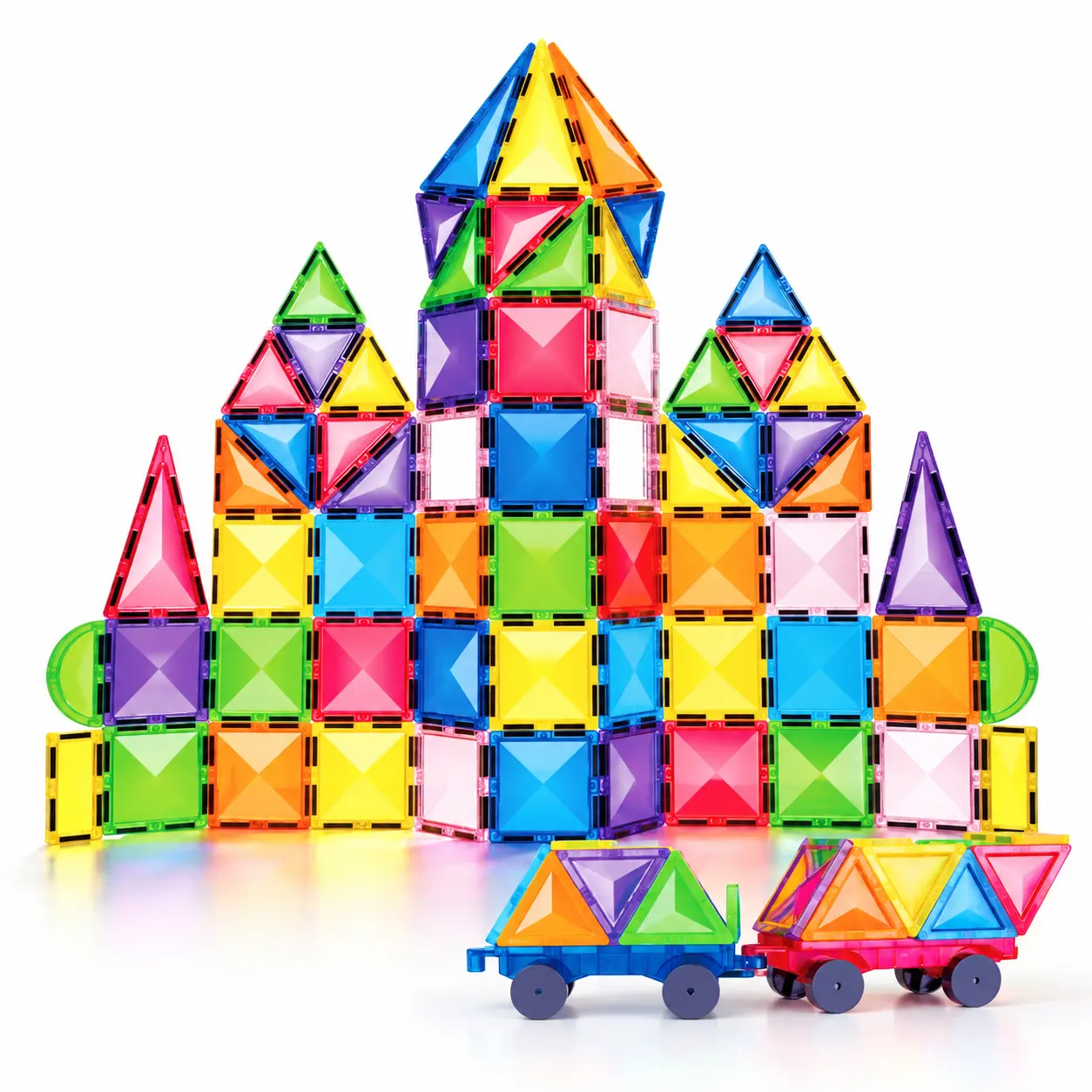 Durable Magnet Tiles, 3-D Puzzle Toy for Creative Play - Ideal for Kids' Building Activities
