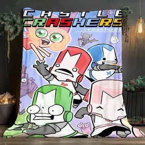 Castle Crashers Cartoon Game Pattern Soft and comfortable home blankets, small throw blankets, nap blankets, Soft Warm Throw, perfect Christmas gifts for friends and besties. Super soft heat-pressed blankets. Cozy Throw Blanket. Y25122
