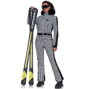 YEEFINE Women's Ski Suit One Piece Snowsuits Insulated Waterproof Windproof Slim Winter Outdoor Onesies Ski Jumpsuit