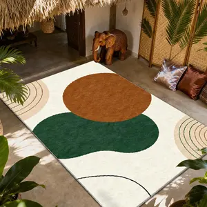 Soft and comfortable printed carpet, Geometric pattern rug, home decorative carpet, large living room carpet, sofa cushion, entrance mat, coffee table mat, suitable for various scenarios such as shopping malls, cafes