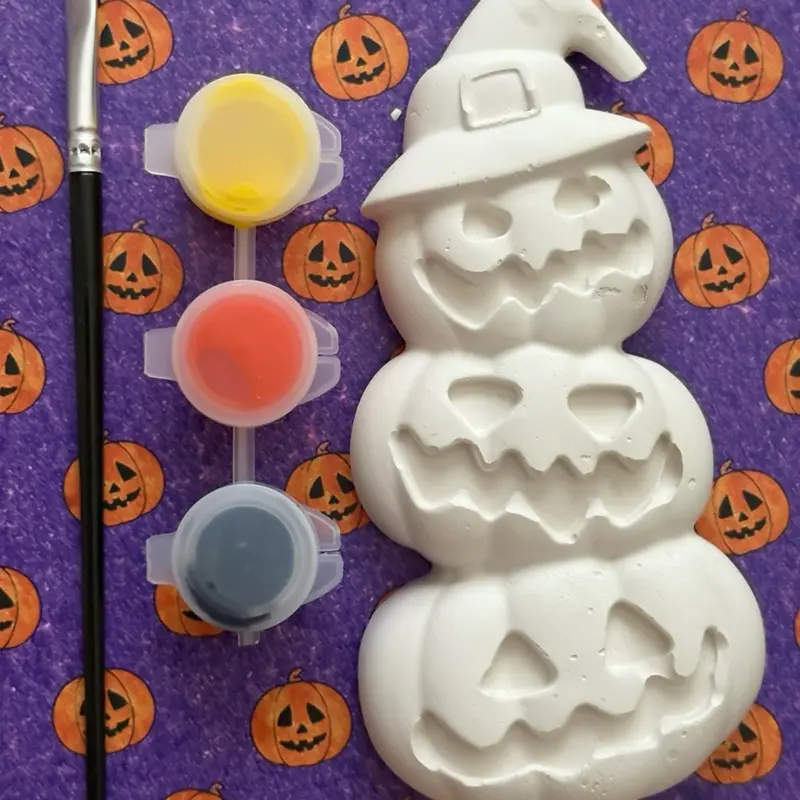 Halloween Pumpkin Painting Kit, DIY Crafts Supplies for Creativity, Mess-Free Water-Based Painting Set for Kids