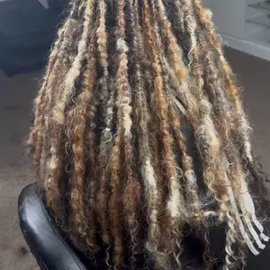 Sun & Rain Temporary Loc Extensions Crochet - 20 Inches Long, Handmade, Fully Synthetic, Versatile Styling Options, Not As Full