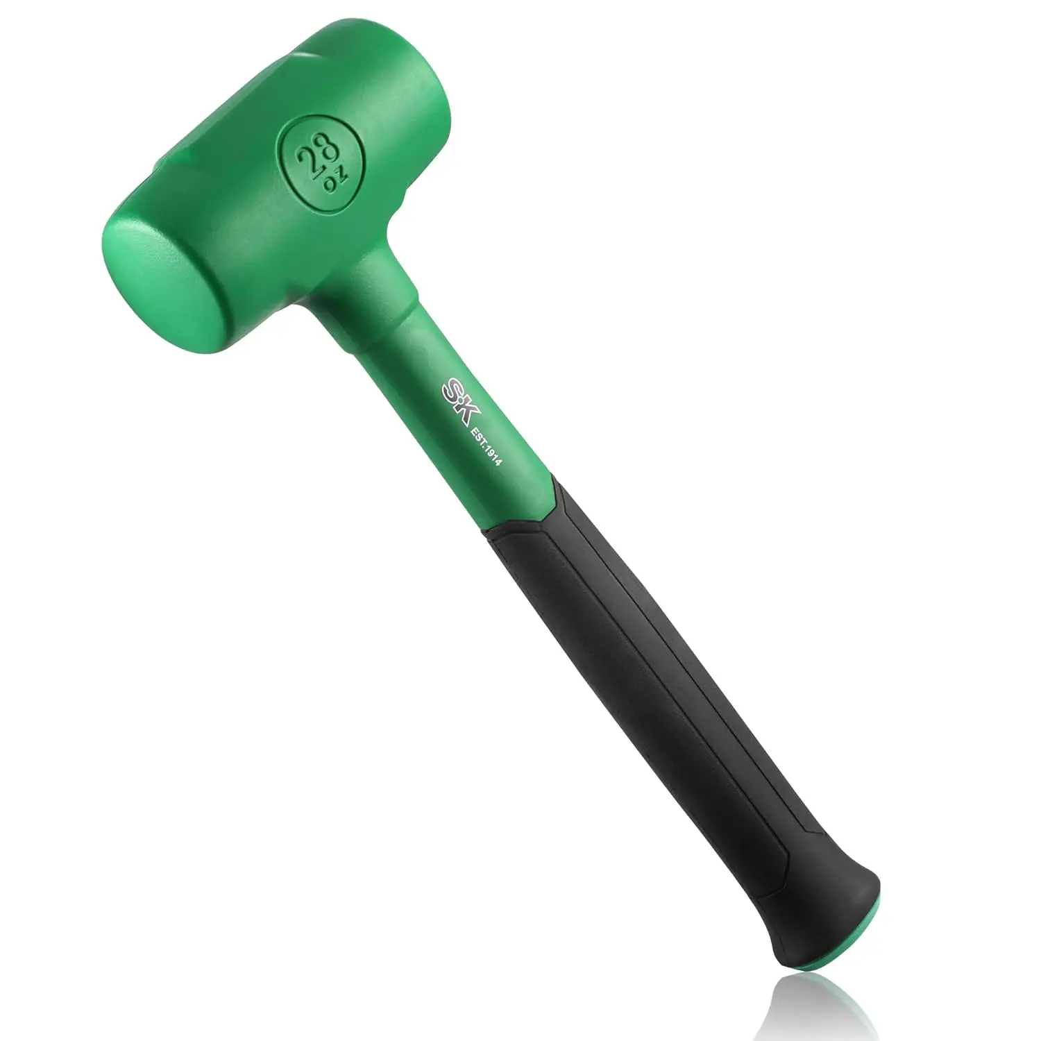 28 oz. Dead Blow Hammer (SK02506) - Hand Tools, Heavy Duty, Steel Core Handle, Less Rebound Hit, Shock Absorption, Surface Protection, Controlled Grip, Poly Jacket