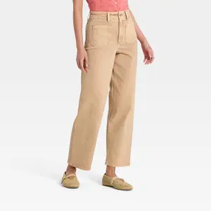Women's Highest-Rise Sailor Straight Jeans - Universal Thread Tan 8