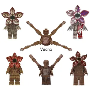 I4Pcs/Set Highly Detailed Demogorgon Monster Figure The Horror TV Dustin Mike Lucas Will Demogorgon Model Building Blocks Enlighten Action Figure Bricks Toys For Children