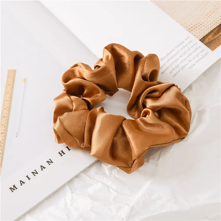 BFF GIRL BEAUTY HAIR 100% Mulberry Silk Scrunchies for Gentle Hair Care, Soft 19 Momme Silk Charmeuse, Multicolor Set for Women & Girls