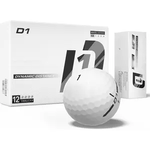 D1 Distance Golf Balls,Extra Soft Feel with Long Distance,High Speed Core with Low Spin Design,Low Compression Golfballs Perfect for Men,Women Beginners,1