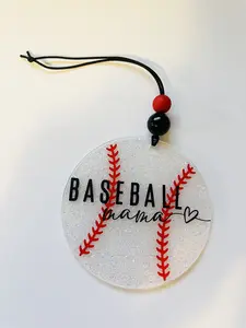 Baseball Mama Rearview Mirror Charm