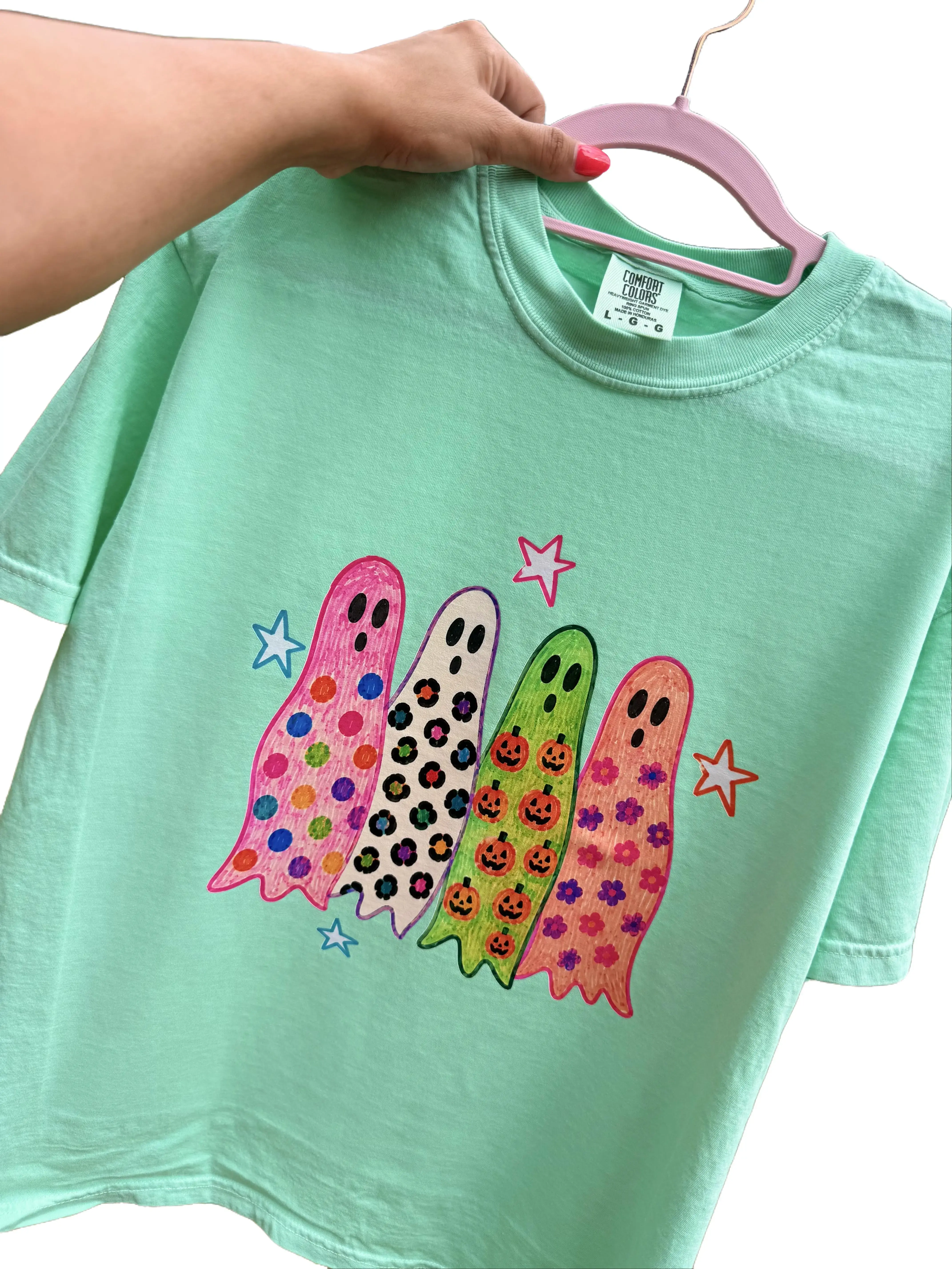 Fun Ghost Group Summerween Woman's Graphic Tee Womenswear