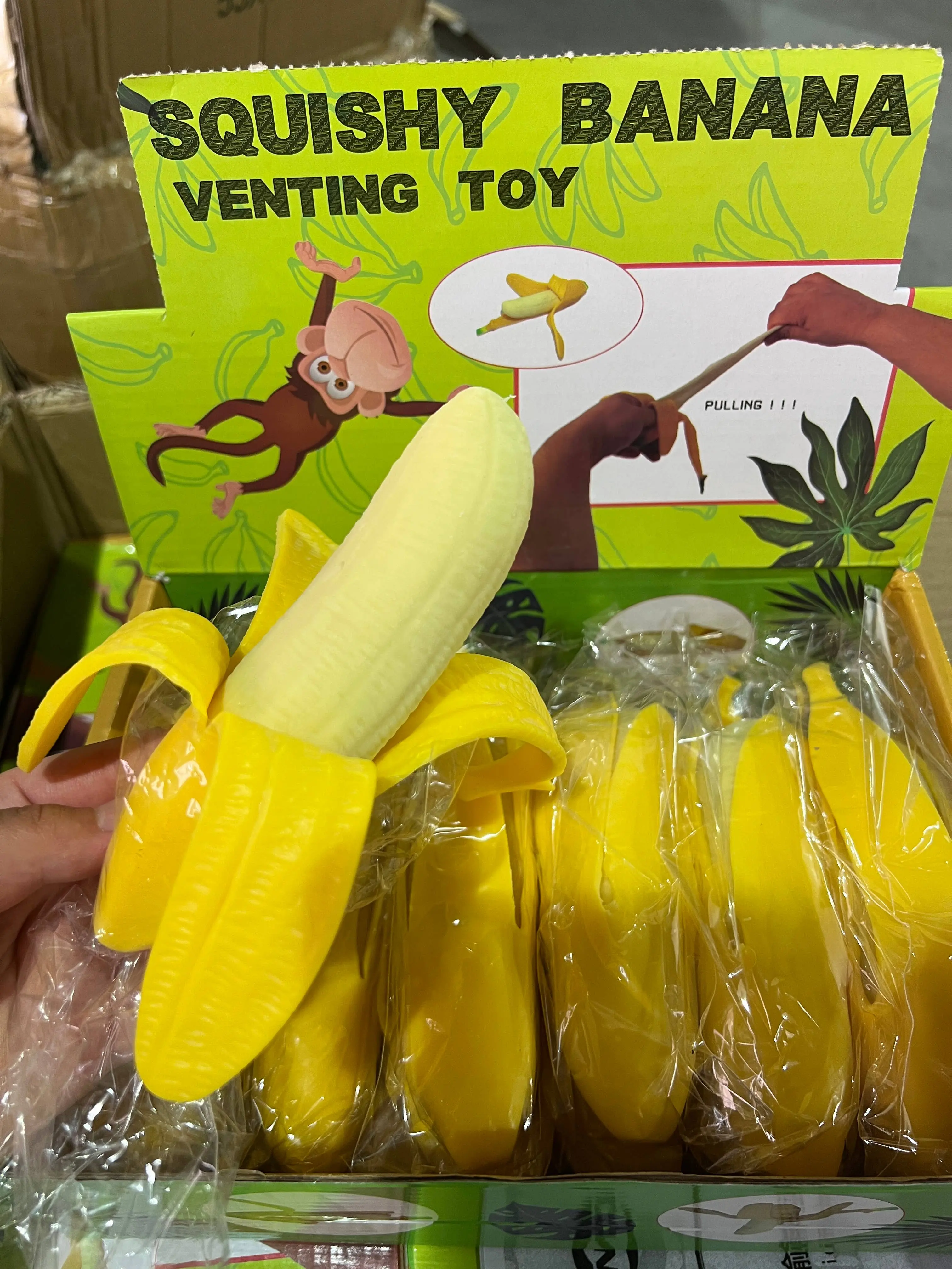 Squishy Stretchy Peeled Banana Toy |