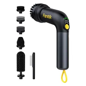 【FathersDayGift】Fanttik G9 Handheld Cordless Electric Spin Scrubber - MagnaStorm Motor, Dual-Speed, 5 Brush Heads, LED Display, IPX7 Waterproof, 2500mAh Type-C Charging, Cordless & Handheld Cleaning Brush for Kitchen, Tile, Cordless Cleaning Brush