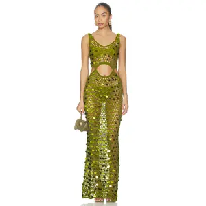 superdown SUPERDOWN Elena Maxi Dress in Moss Green