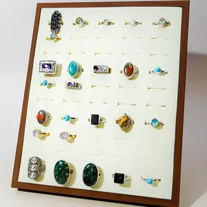 Ring Set 3 (sizes 5 & 9-12) - Mixed Natural Crystal Rings