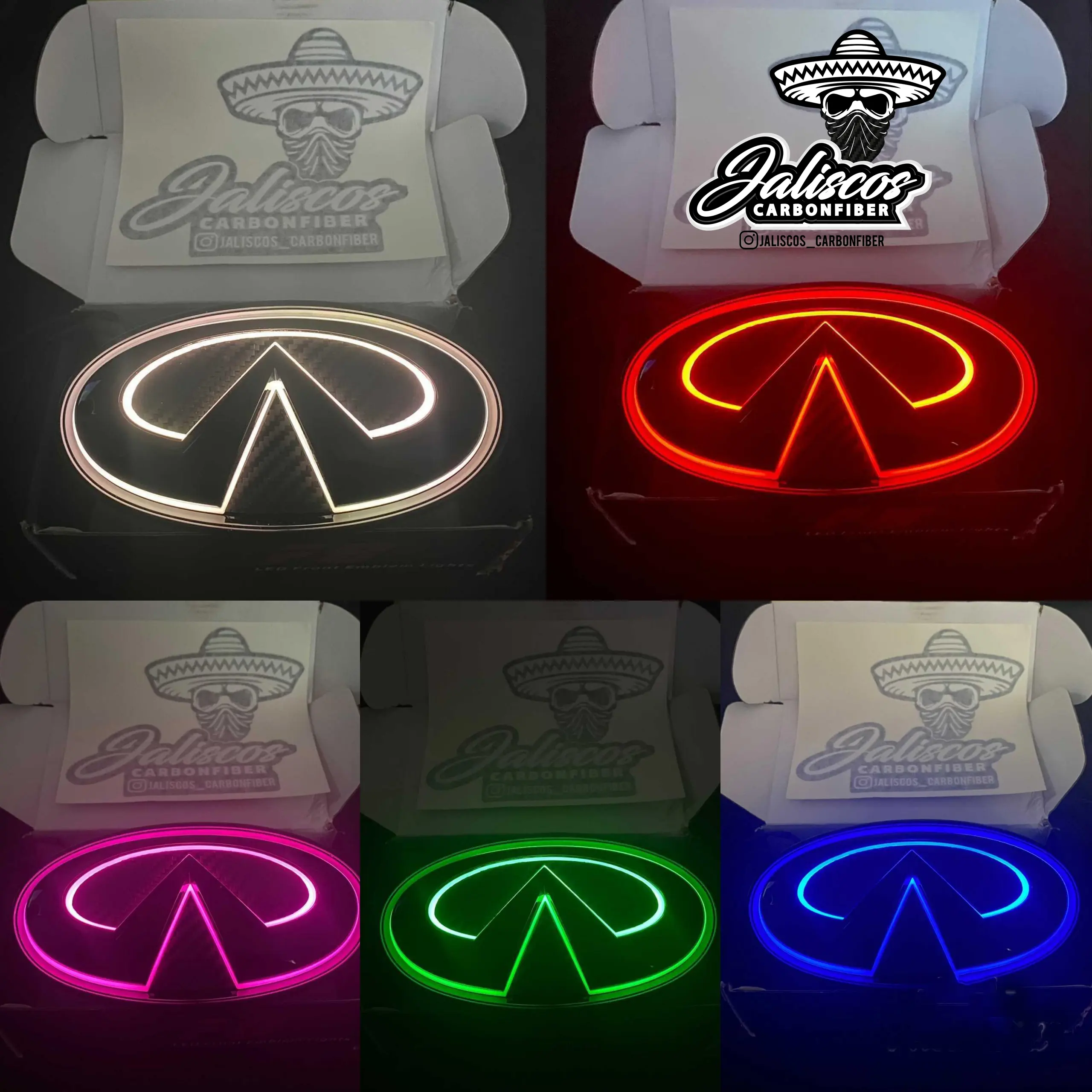 JCF V2 Front LED Logo Emblem | Compatible with Infiniti Q50 2018+