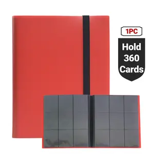9-Pocket Trading Card Binder | PP Waterproof | 360 Cards | Elastic Strap | Perfect for TCG & Sports Cards | Trading Card Album
