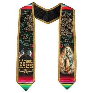 Mexican American Flag Graduation Sash, Mexican Graduation Sash 2025, Mexico Graduation Stoles Gift