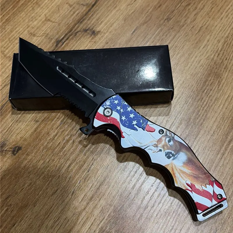Buck-Themed Pocket Knife, USA-Sourced EDC Tool