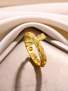 Fashion Cross Design Stainless Steel Ring, Casual Matching Jewelry for Party, Daily Clothing Decor for Women & Men, Fashion Rings