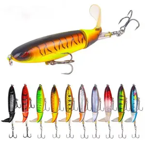 5pcs box packed topwater fishing lures-top floating swimming water bass fishing lures-with propellers-catfish bait trout lures gifts for men