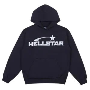 Hellstar Basic Logo Hoodie Washed Black