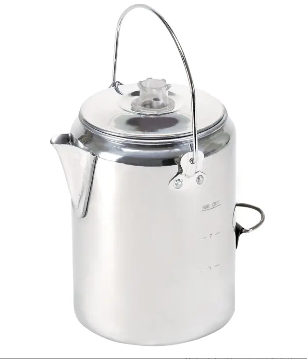 Aluminum Percolator Coffee Pot with Wire Handle Aluminum Percolator Coffee Pot with Wire Handle