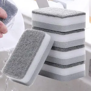 Kitchen Dish Cleaning Sponge, 5pcs Double Sided Absorbent Dishwashing Sponge, Scrubber Sponge, Dish Sponges, Household Cleaning Tool for Kitchen
