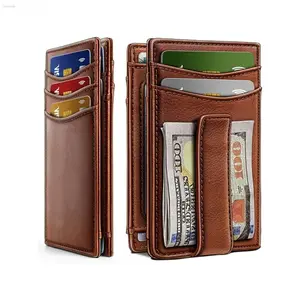 Men’s Magnetic Slim Wallet with Money Clip – RFID Blocking Minimalist Front Pocket Wallet, Compact Secure Large Capacity EDC Wallet for Everyday Carry Travel Business