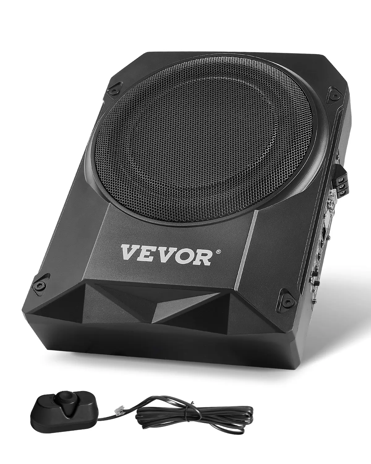 【summerfinds】VEVOR 10" 400W Underseat Car Subwoofer, Slim Powered Car Subwoofers Under the Seat, Low Profile Audio Sub Built-in Amplifier, High/Low Level Input & Volume Controller for SUVs, Car, Truck, RV