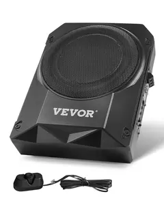 【Summervibes】VEVOR 10" 400W Underseat Car Subwoofer, Slim Powered Car Subwoofers Under the Seat, Low Profile Audio Sub Built-in Amplifier, High/Low Level Input & Volume Controller for SUVs, Car, Truck, RV
