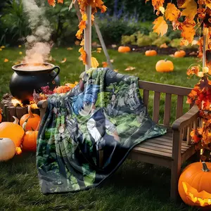 1 piece Assassination Classroom Characters Complete Collection Animation Poster themed flannel blanket - All-season comfortable flannel blanket, modern style, suitable for sofas and beds, digitally printed pattern, super soft and warm, 100%