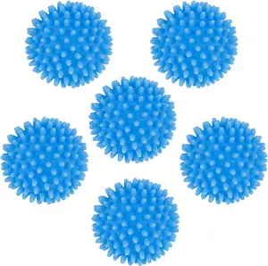 6 Pcs Dryer Balls, 2.5 in Reusable Laundry Soften and Fluff Laundry Washing Balls (Blue) Accessories