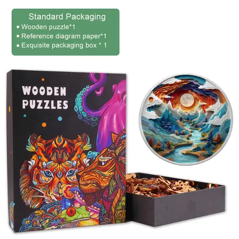 【HOT!】Woodbests XS Size Laser-Cut Durable HDF Wooden Puzzle Set (50-70 pcs) - Whimsical Beginner Unique Shape Animal Design, Christmas Birthday Creative Game for Kids+Adults, Laser-Cut HDF Toy