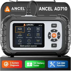 ANCEL AD710 ABS SRS OBD2 Scanner Automotive Scan Tool with ABS Bleeding, EPB Reset, Battery Test, Live Data, Full OBD2 Modes, Car Code Reader Diagnostic Tool