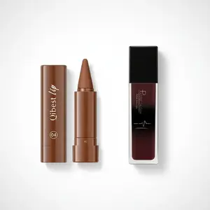 Qibest Lip Liner and Matte Lip Gloss Bundle, Waterproof Balm, Long-Lasting, High Pigmentation, Suitable for Adults, Natural and Universal Shades