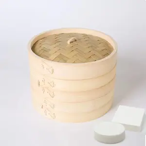 Bamboo 2 Tiered Steamer Basket (10-Inch)