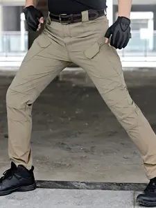 Quick-Dry Men's Summer Outdoor Hiking Pants, Trouser, Lightweight Multi-Pocket Cargo Pants, Loose Fit Tactical Pants, Casual Streetwear Trousers, Casual Sport Style, Casual Fashion Fitted, Suitable for Hiking, Outdoor Fishing