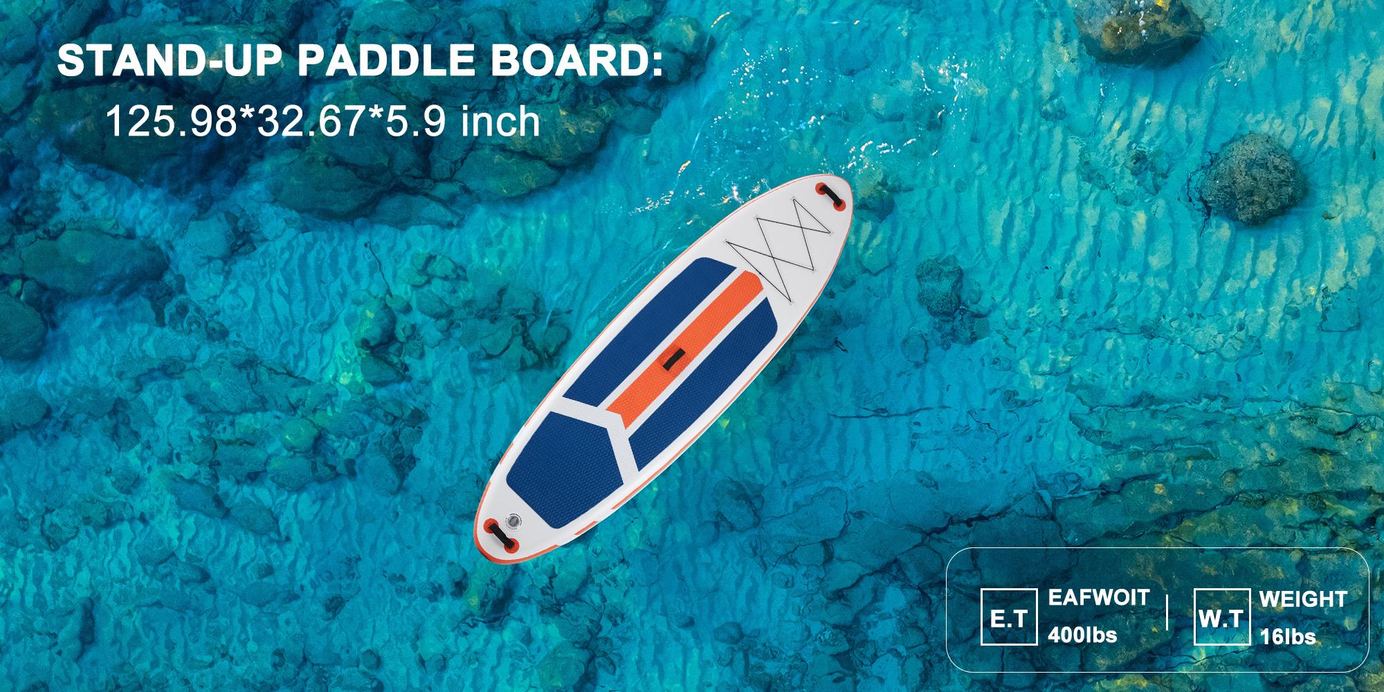 Premium SUP Inflatable Stand Up Paddle Board with 2-in-1 Paddle, Wide Stable Design, Non-Slip Comfort Deck for Adults & Youth, Non-Slip Comfort Deck