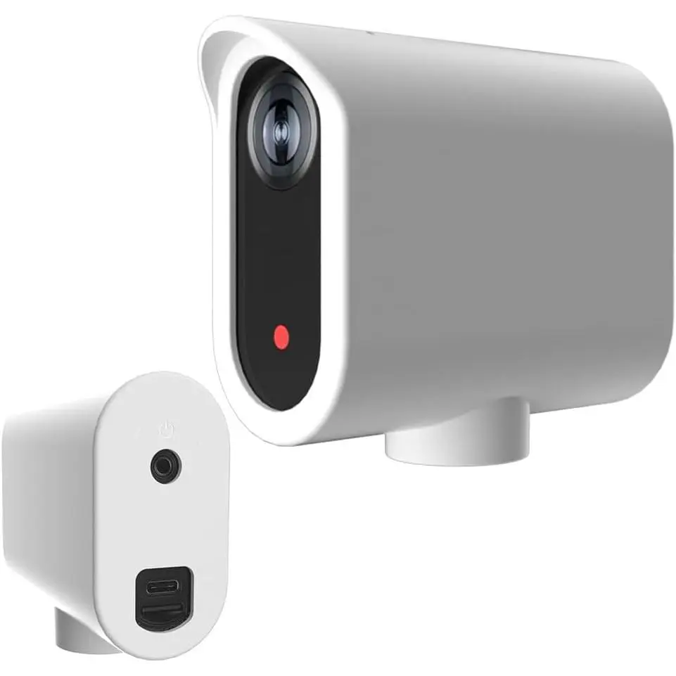 Protective Case for Mevo Start Live Streaming Camera - Cover with Tripod Compatibility, Precise Cutout, Lens Protection, Memory Storage, HDMI Port Access for Short Films (White)