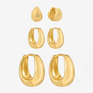 EVRY JEWELS Gold or Silver Plated Women's Waterproof Brandy Earrings