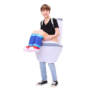 Small size Costume for Kid Ride On Toilet Inflatable Costume